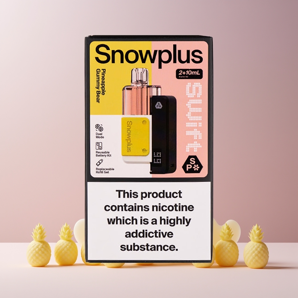 Snowplus Swift 5000 Puffs Kit Prérempli France Grossiste avec Double Mesh, 1000 mAh et Saveur Ourson Gélifié Ananas