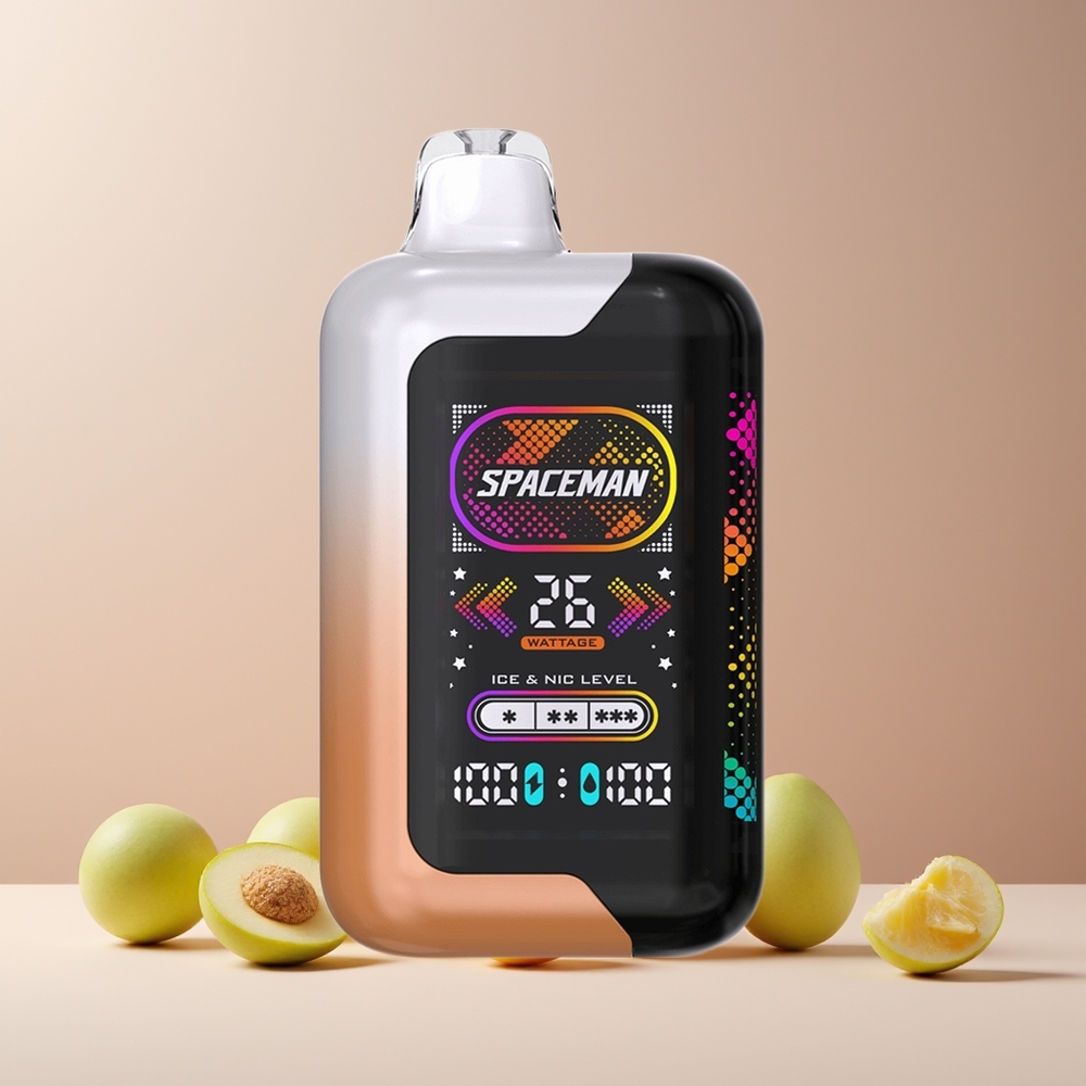 SPACEMAN SP40000 Vape Jetable France Grossiste - Mangue Aigre-Douce Melon Miel (1000mAh, 20ml, 50mg/ml)