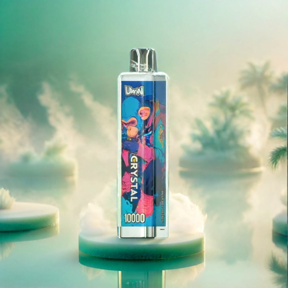 Uwin Crystal 10000 Puffs France Grosiste Avec Lumière RGB et Menthe de Miami