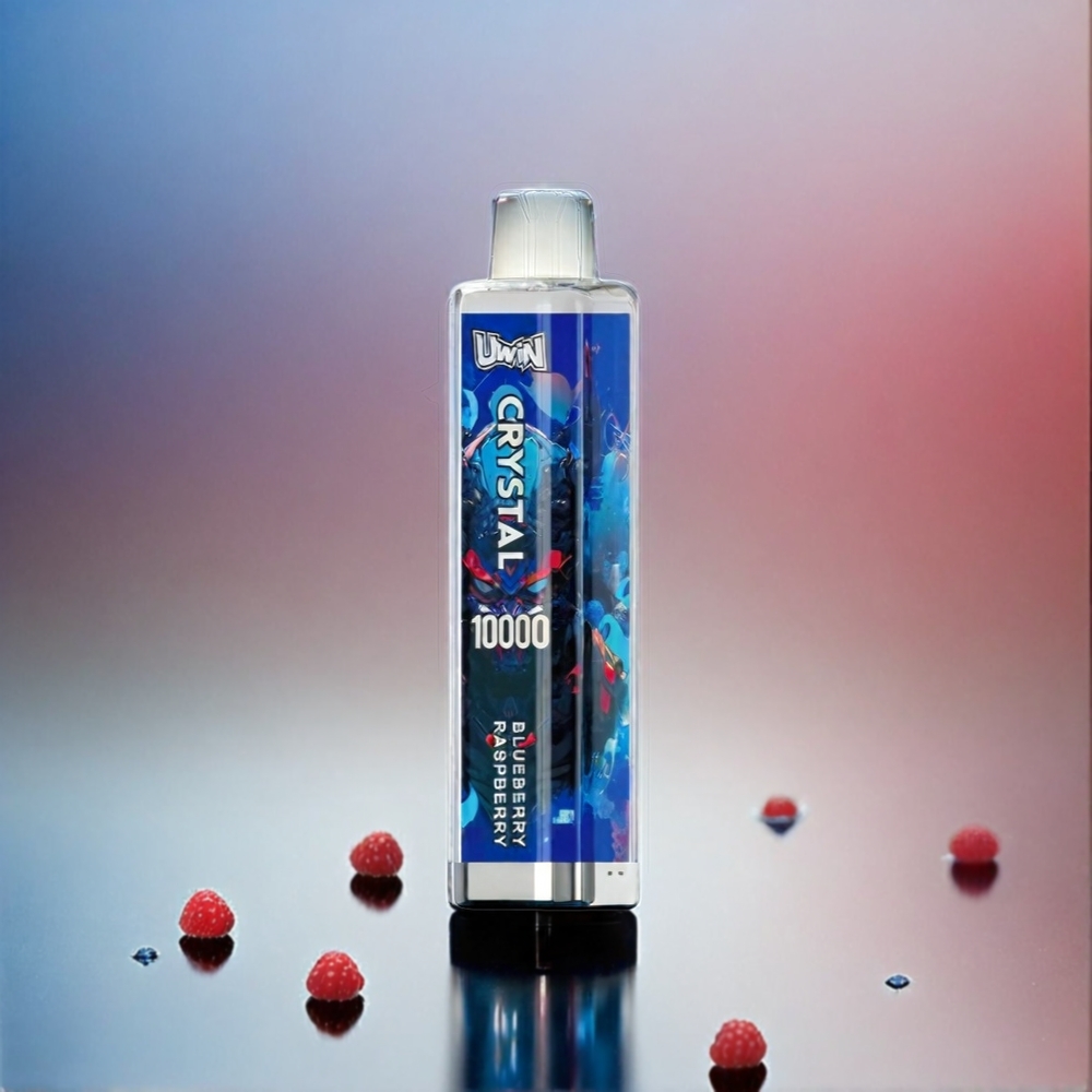 Uwin Crystal 10000 Puffs France Grosiste Avec Lumières RGB et Myrtille Framboise