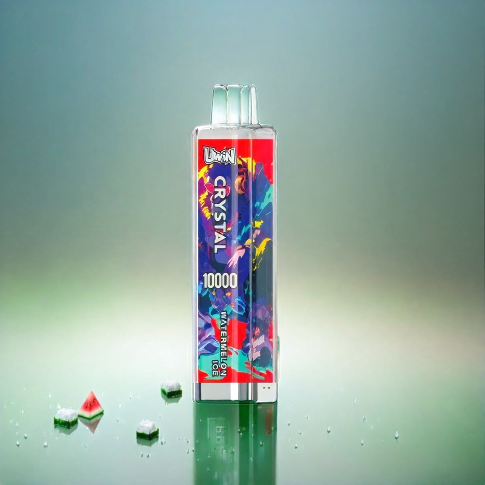 Uwin Crystal 10000 Puffs France Grossiste Eau Glacée à la Pastèque RECHARGable 18 ml 0,8 ohm