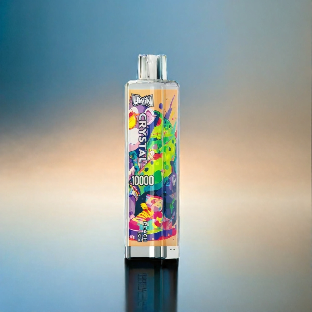 Uwin Crystal 10000 Puffs Peach Glacé (France Grosiste) - 18 ml, 650mAh, Type-C