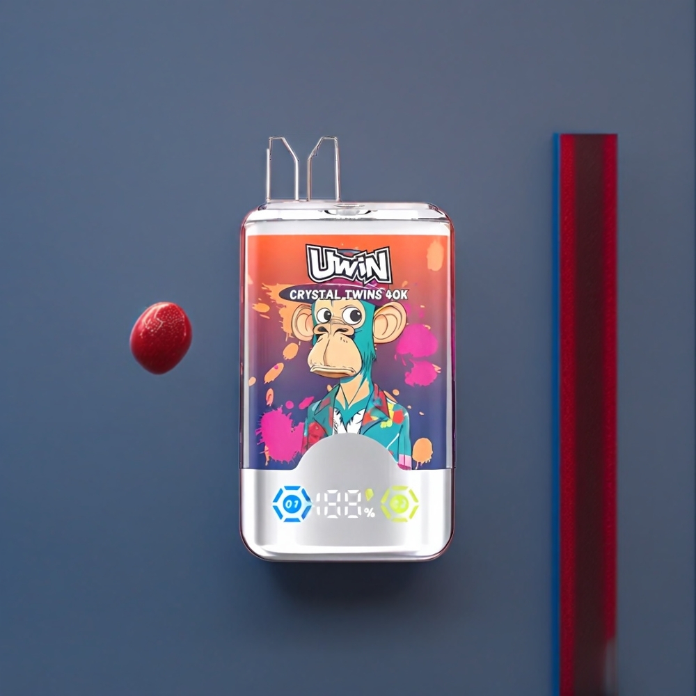 Uwin Crystal Twins 40000 Puffs France Grosiste - 32 ml, 850mAh, Double Saveur (Fense, Framboise, Cerise, M. Bleu)