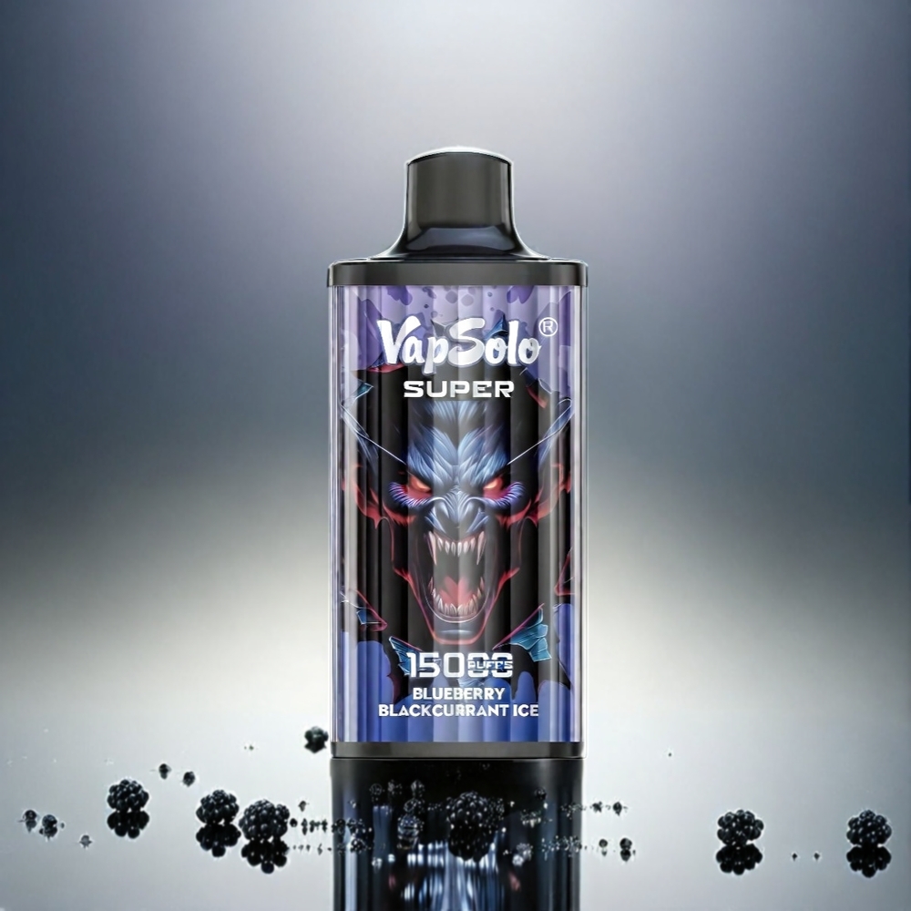 Vapsolo Super 15000 Bouffés France Grosiste - Myrtille cassis glacé 40ml 850mAh Mesh Coil