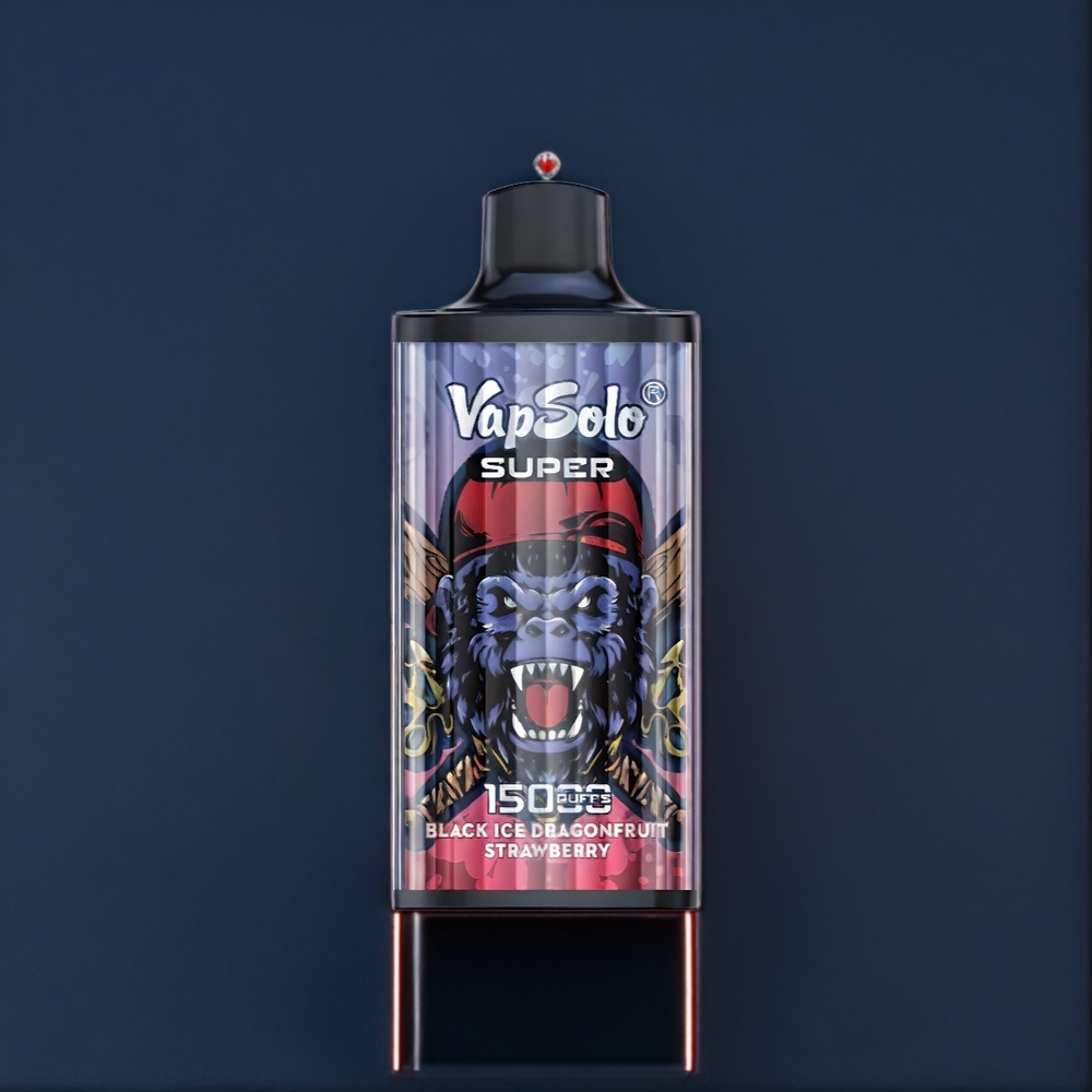 Vapsolo Super 15000 Puffs France Grosiste - Black Ice Dragonfruit Fulse (Glace Noire Fruit du Dragon Fulse) - 850mAh Type-C 40ml