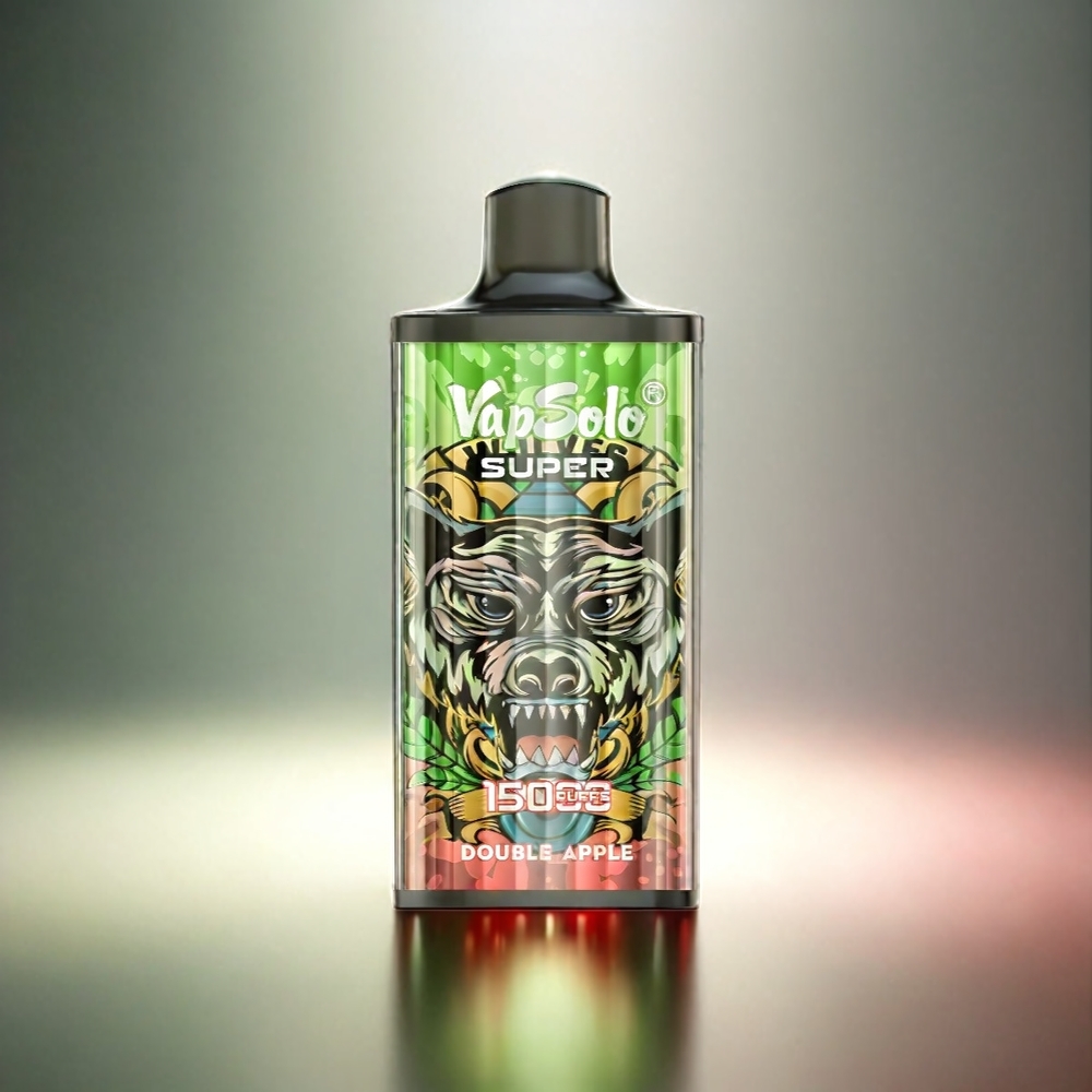 Vapsolo Super 15000 Puffs - France Grosiste - Double Pomme - 40 ml - 850mAh Bobine de maille - Type-C