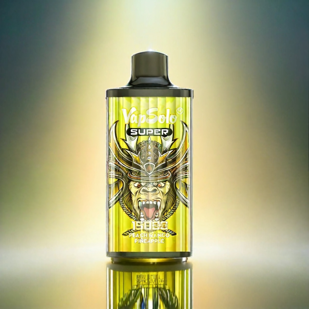 Vapsolo Super 15000 Puffs France Grosiste - Pêche mangue ananas (Peach Mango Pineapple) - E-Liquid 40 ml, 850mAh Mesh Coil, Type-C