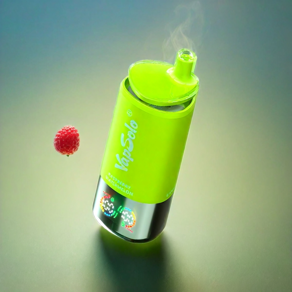 Vapsolo Tripe 30000 Puffs France Grosiste - Framboise Pastèque, 40 ml, 3 réservoirs, port de type C