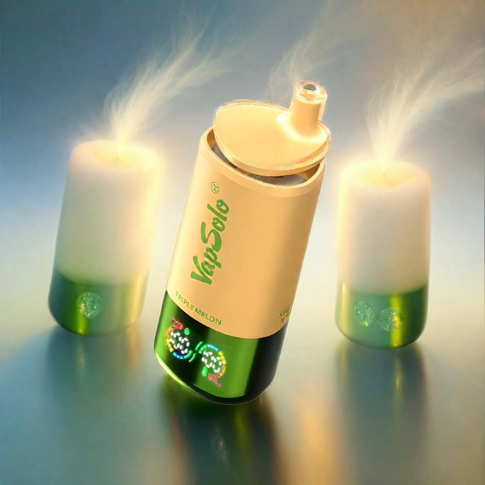 Vapsolo Tripe 30000 Puffs France Grosiste Triple Melon (Triple Melon), 40 ml, 3 Réservoirs, Type-C