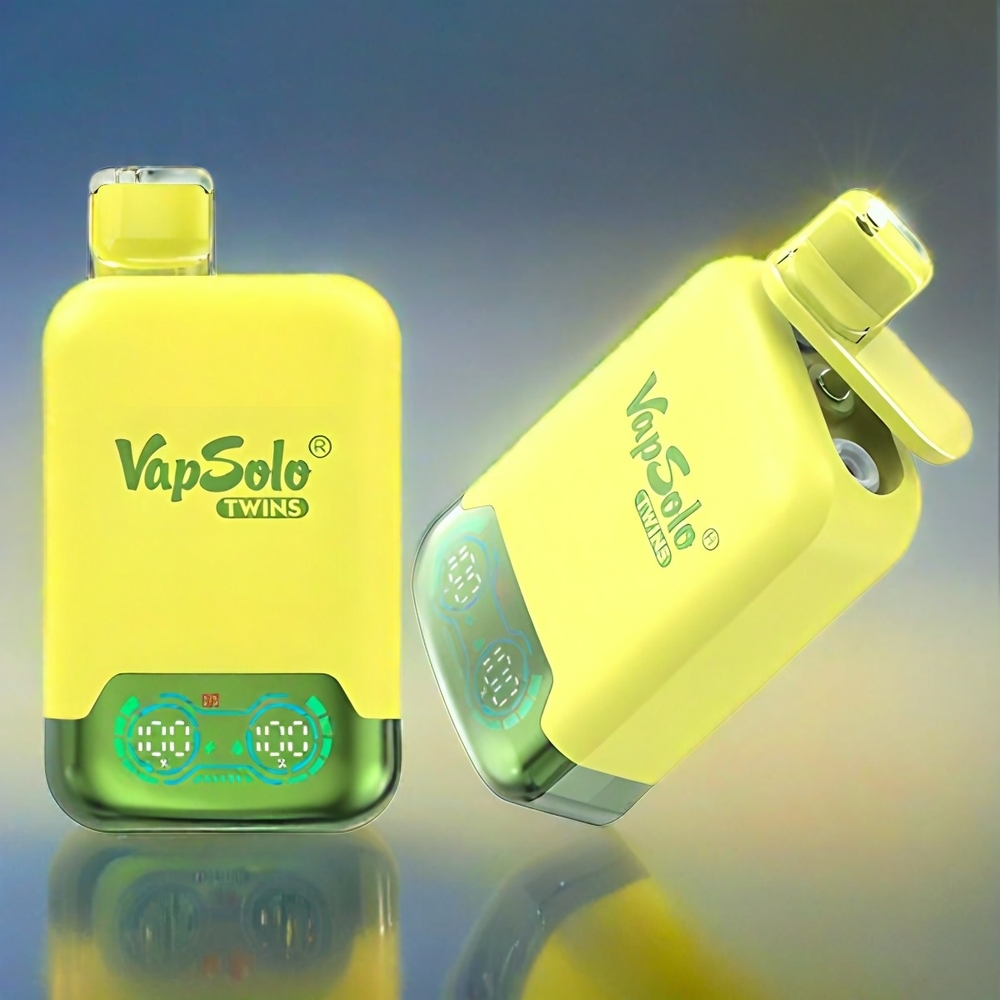 Vapsolo Twins 20000 Puffs France Grosiste - ANANAS NOIX DE COCO & FLAIS BANANANE 40ML 2 RÉSERVOIRS