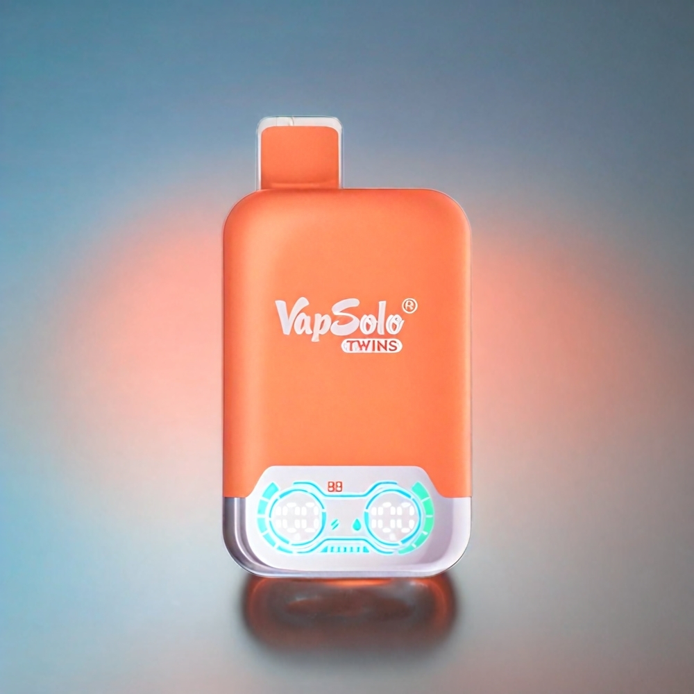 Vapsolo Twins 20000 Puffs France Grosiste - Cerise cola & pêche juteuse glacée (40 ml, 2 réservoirs, type-c)