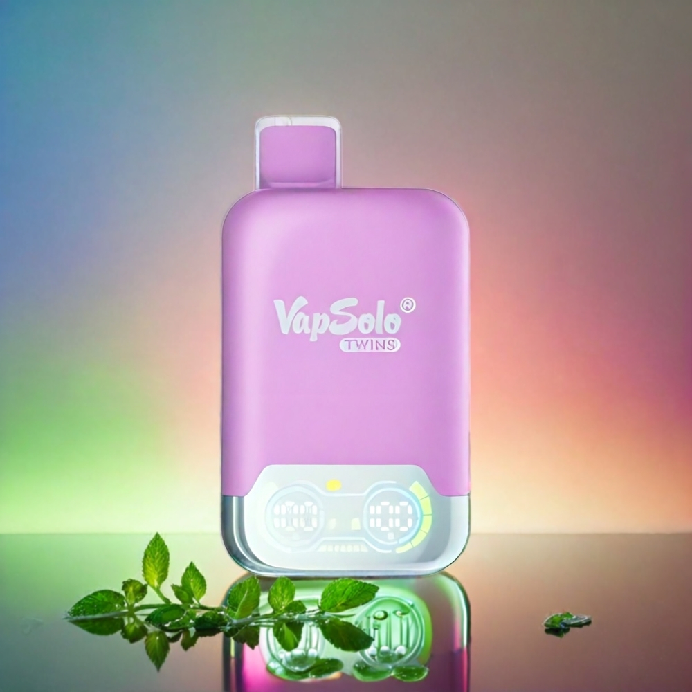 Vapsolo Twins 20000 Puffs France Grosiste - Double Réservoir (40 ml) Type-C - Passion Fruit Mojito & Triple Menthe (20 mg / ml, 50 mg / ml)