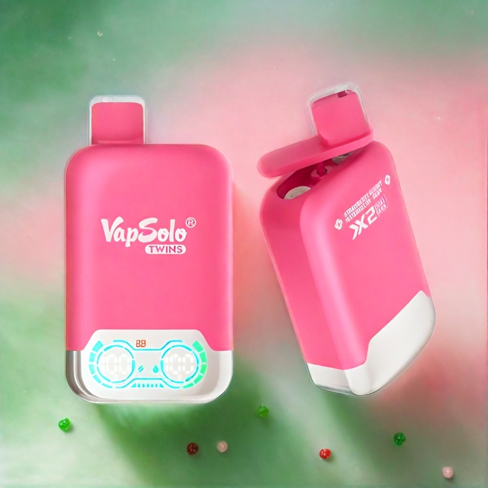 Vapsolo Twins 20000 Puffs France Grosiste - Fense Pastèque & Ourson Gélifié (40 ml, 20 mg / ml / 50 mg / ml, type-C)