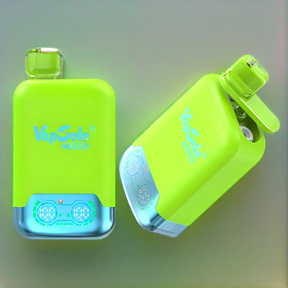 Vapsolo Twins 20000 Puffs France Grosiste - Fulse Kiwi et Fense Framboise Cerise Glace (2 RÉSERVOIRS, TYPE-C)