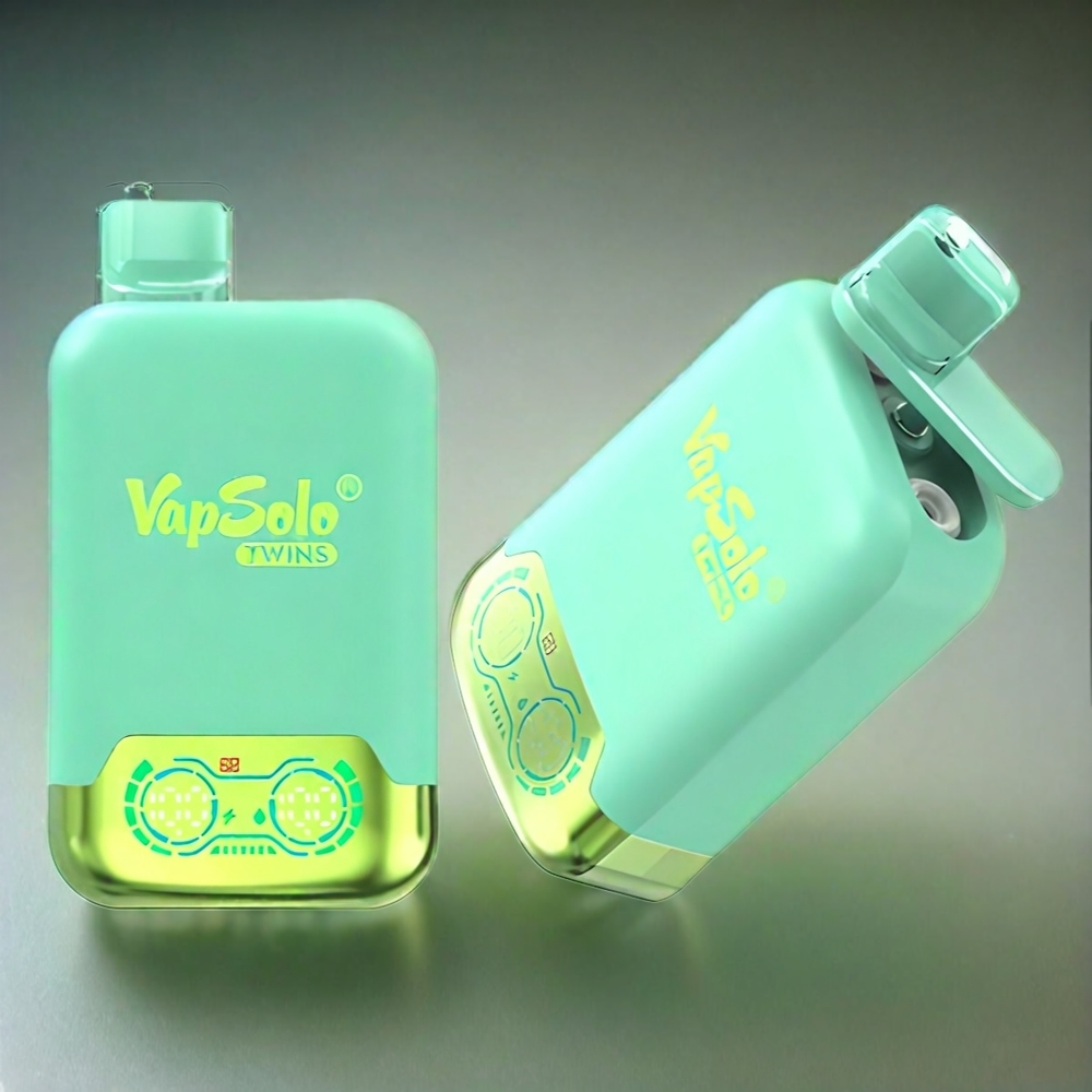 Vapsolo Twins 20000 Puffs France Grosiste - Triple Melon et Noix de Coco Ananas (40 ml, 2 Réservoirs)