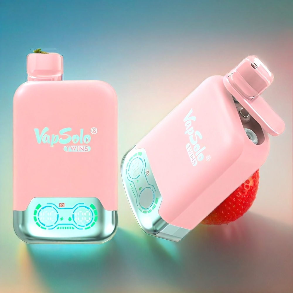 Vapsolo Twins France Grosiste 20000 Puffs Double Réservoir Fulse Glacée & Mangue Pêche Pastèque