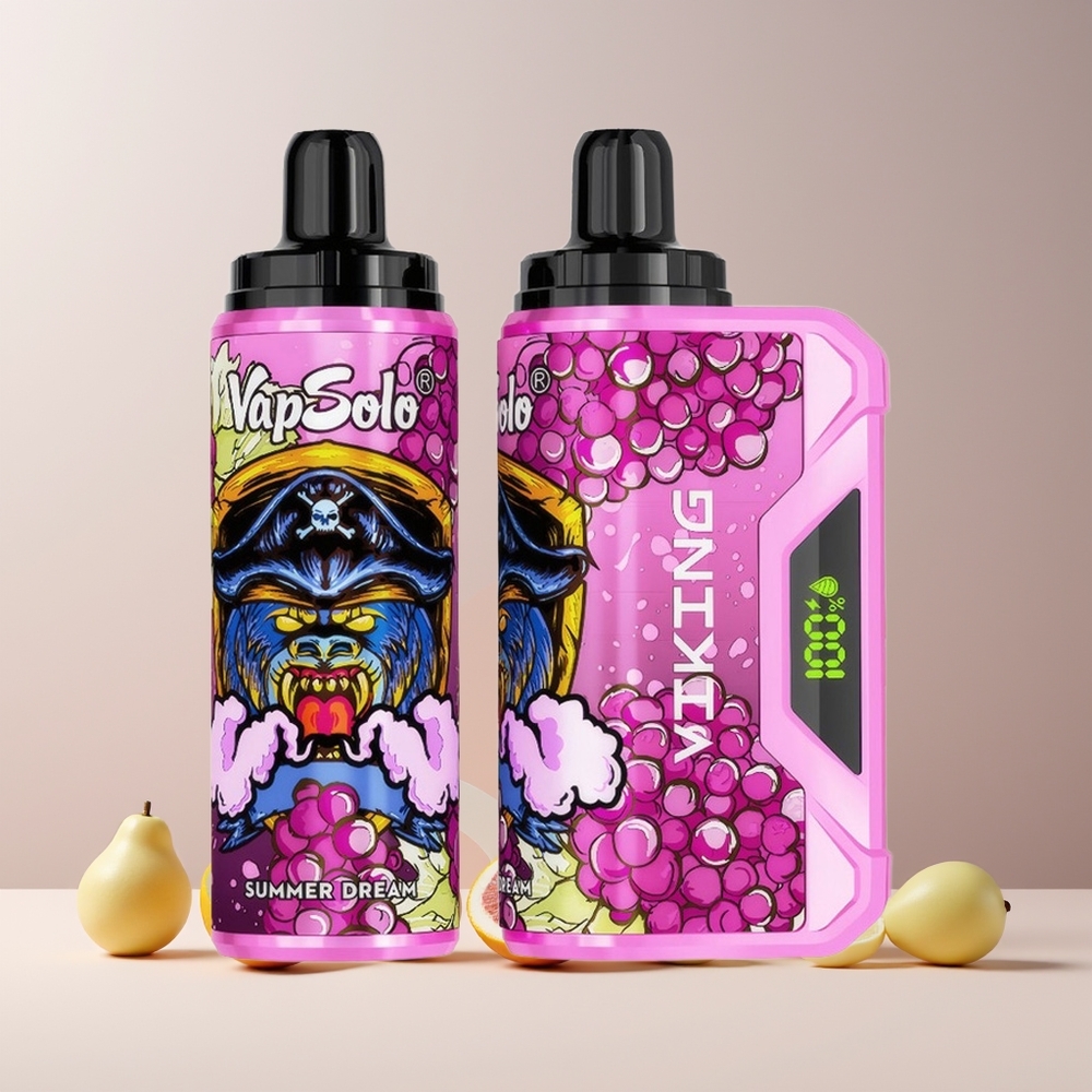 VapSolo VIKING 12000 Puffs Disposable Vape France grossiste – Rêve d'Été (22ml, 20/50 mg/ml, Écran LED, Type-C)
