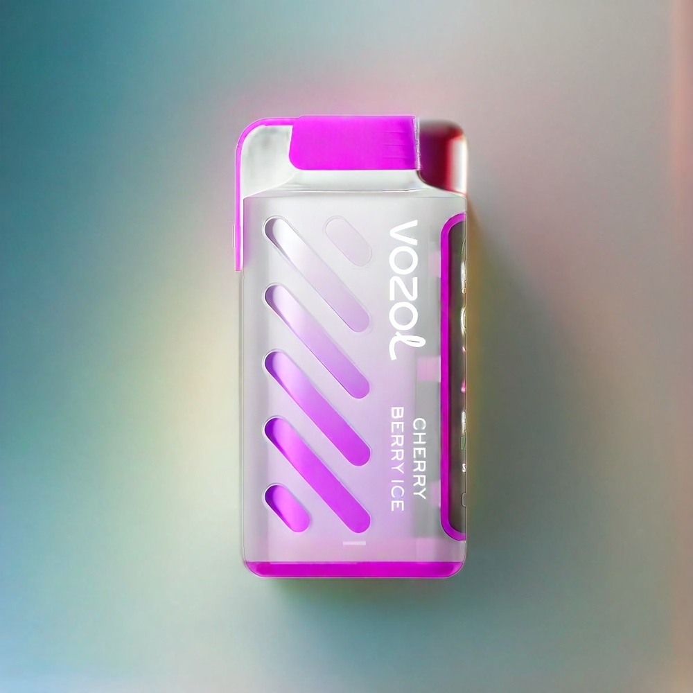 Vozol Gear Power 20000 Puffs Avec S.I.L.C. Tech et Double Mesh Coil, Écran Plein, France Grosiste - Cerise Baie Glacée