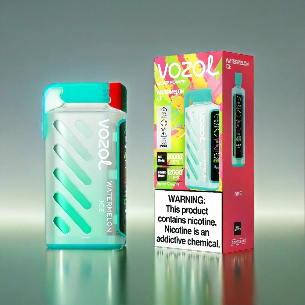 Vozol Gear Power 20000 Puffs France Grosiste Avec Technologie S.I.L.C. TECH ET Double Mesh Coil - Glace Pastèque (glace de pastèque)