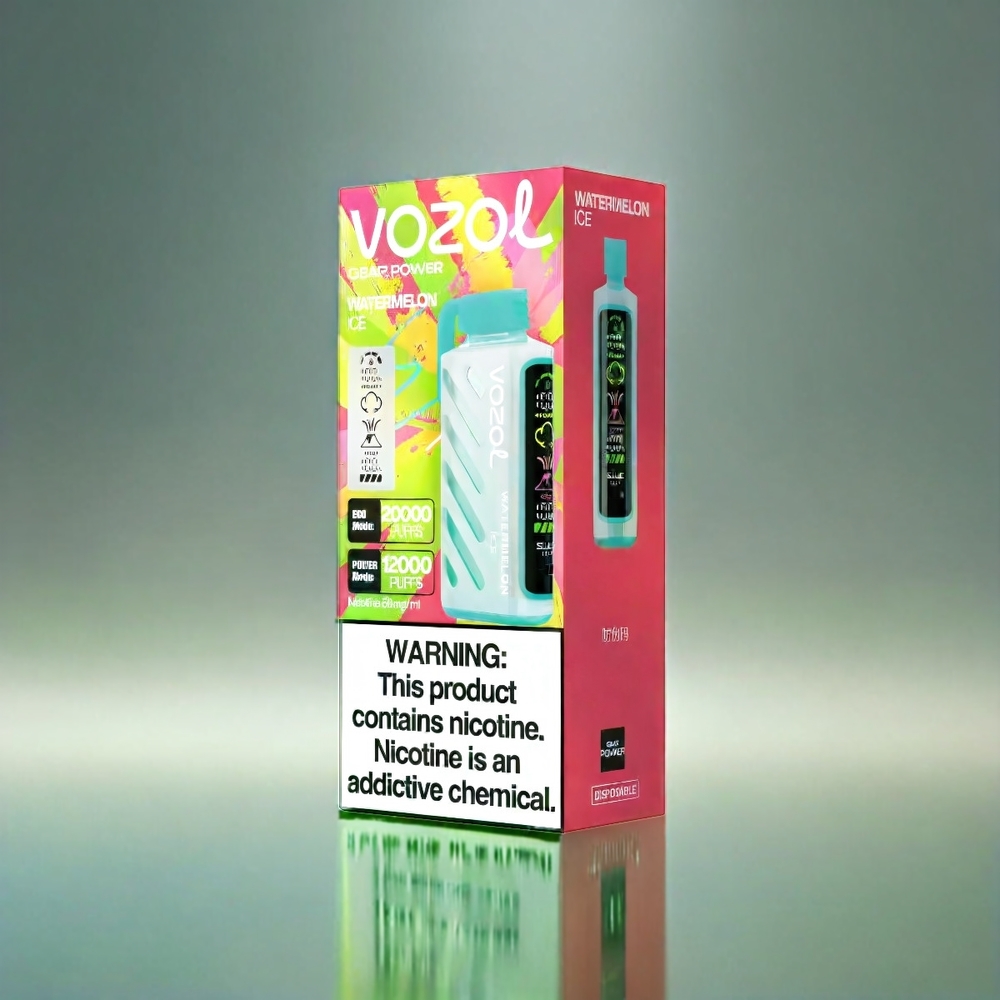 Vozol Gear Power 20000 Puffs France Grosiste Avec Technologie S.I.L.C. TECH ET Double Mesh Coil - Glace Pastèque (glace de pastèque)