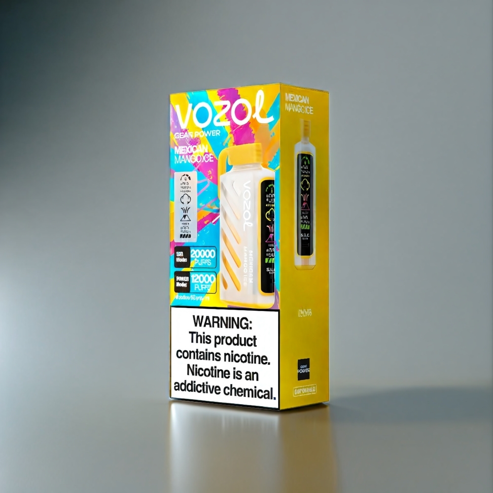 Vozol Gear Power 20000 Puffs France Grosiste Avec Technologie S.I.L.C. Tech, Écran Pleine Grandeur et Glace MANGE MEXIQUE