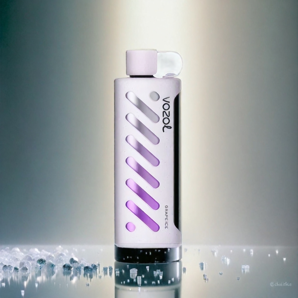 Vozol Gear Shisha 25000 Puffs France Grosiste - 30 Saveurs Délicieus, Double Mesh, 1000mAh, Glace Raisin