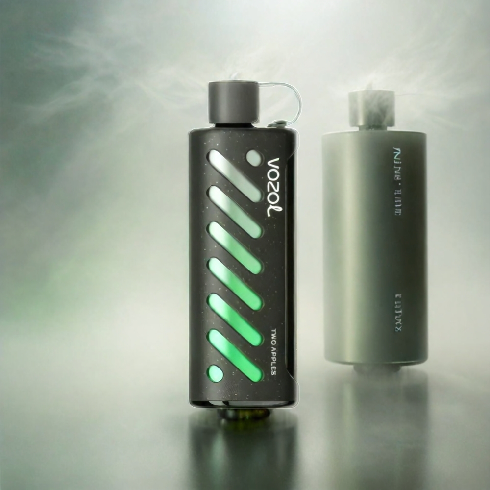 Vozol Gear Shisha 25000 Puffs France Grosiste - 30 Saveurs Délicieus, Double Mesh Double Modes, S.I.L.C Tech, Batterie 1000mAh, Nicotine 3mg / ml & 5mg / ml - Deux Pommes