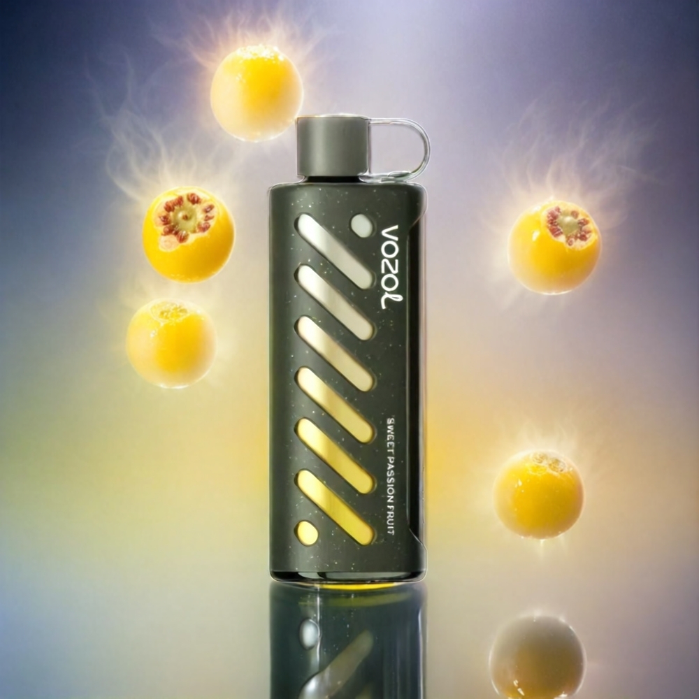 Vozol Gear Shisha 25000 Puffs France Grosiste - 30 sauvegardes Délicieus, S.I.L.C Tech, Double Mesh Double Modes, 1000mAh, Douce Fruit de la Passion