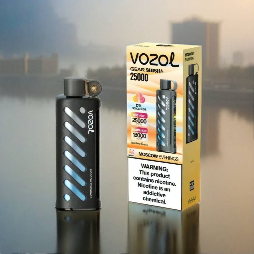 Vozol Gear Shisha 25000 Puffs France Grosiste - 30 sauvegardes Délicieus, S.I.L.C Tech, Double Mesh Double Modes, Batterie 1000mAh, Nicotine 3mg / ml, 5mg / ml