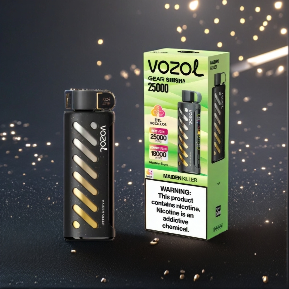 Vozol Gear Shisha 25000 Puffs France Grosiste - 30 sauvegardes Délicieus, Tech S.I.L.C, Double Mesh Double Modes, 1000mAh, 3 mg / ml et 5mg / ml