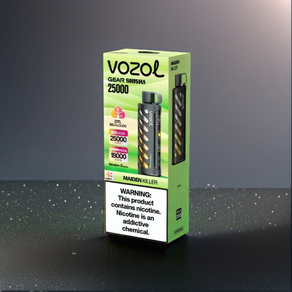 Vozol Gear Shisha 25000 Puffs France Grosiste - 30 sauvegardes Délicieus, Tech S.I.L.C, Double Mesh Double Modes, 1000mAh, 3 mg / ml et 5mg / ml