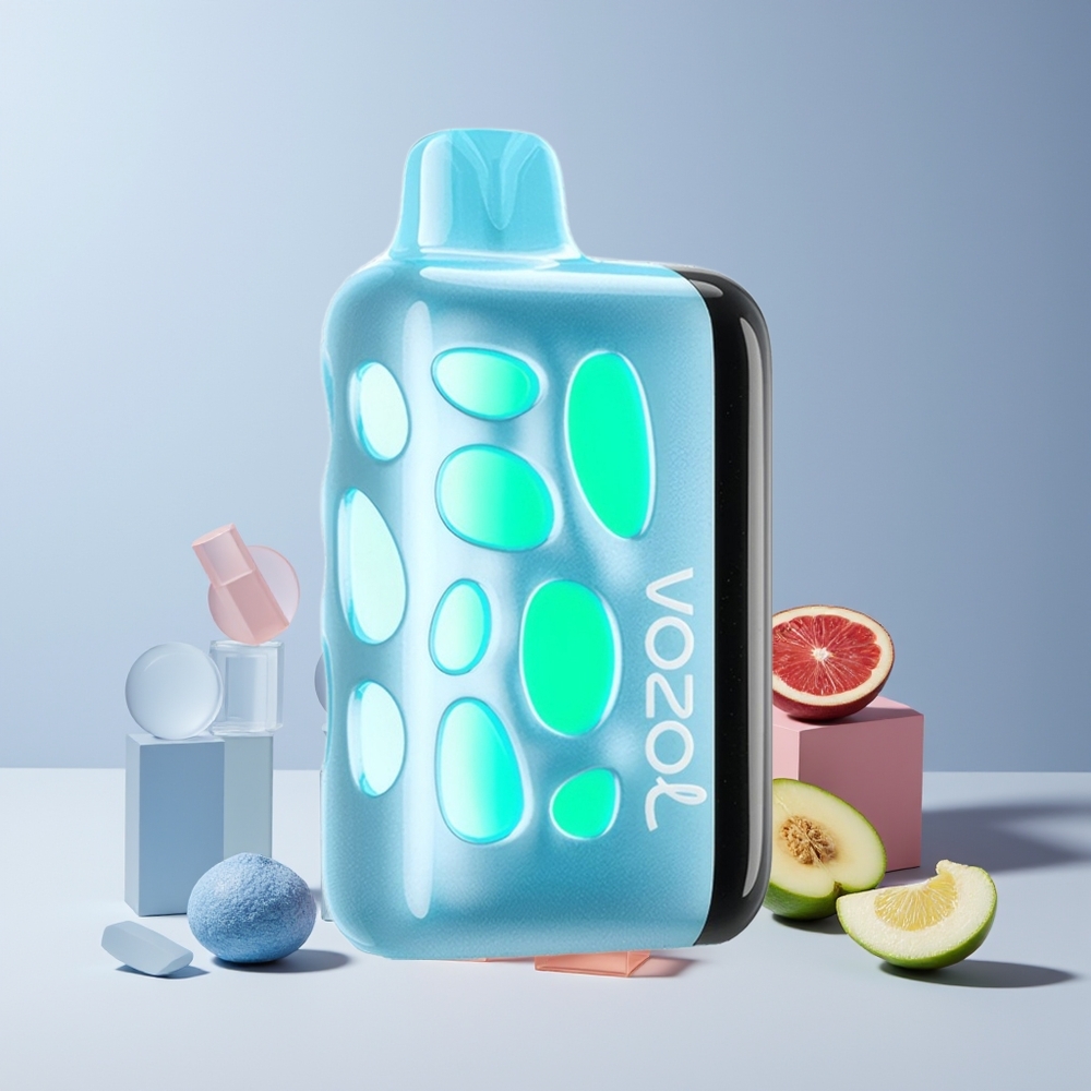 VOZOL RAVE 40000 Disposable Vape France Grossiste - Design Lumineux 270° - Mode Fête Synchronisé - Animation Eclipse - Bleu Framboise Glacée