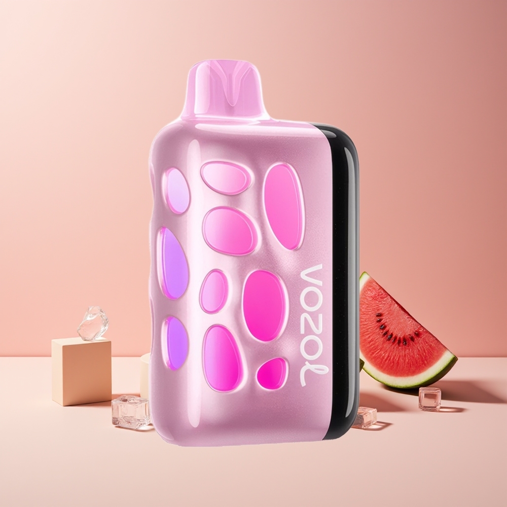 VOZOL RAVE 40000 Disposable Vape France Grossiste - Design Lumineux à 270°, Mode Fête Synchronisé, Batterie 1000mAh, Pastèque Glacée