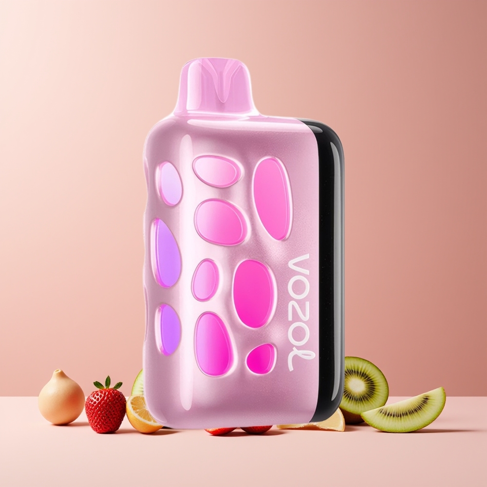 VOZOL RAVE 40000 France grossiste - Design Lumineux 270° - Mode Fête Synchronisé - Animation Eclipse - Fraise Kiwi