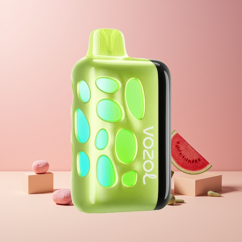 VOZOL RAVE 40000 France grossiste - Design Lumineux 270° - Mode Fête Synchronisé - Animation Eclipse - Pastèque Bubblegum