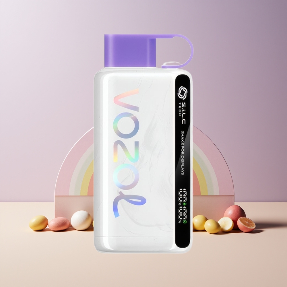 VOZOL STAR 9000/12000 Vape Jetable France Grossiste - Arc-en-Ciel Bonbon avec Affichage par Secousse, TECH S.i.L.C et Protection de l'Embout