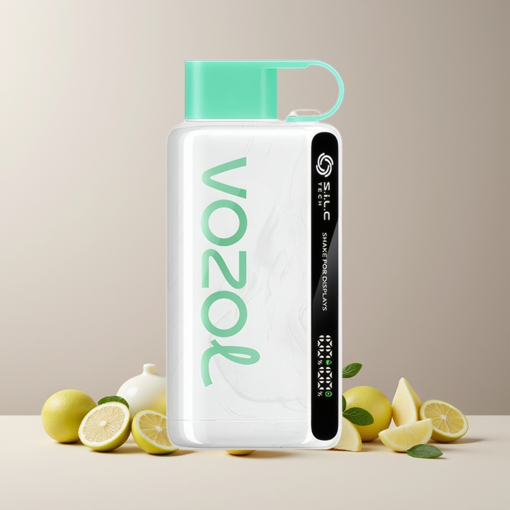VOZOL STAR 9000/12000 Vape Jetable France Grossiste – Citron Menthe avec Affichage par Secousse, Technologie S.i.L.C, Charge Rapide 30% et 650mAh