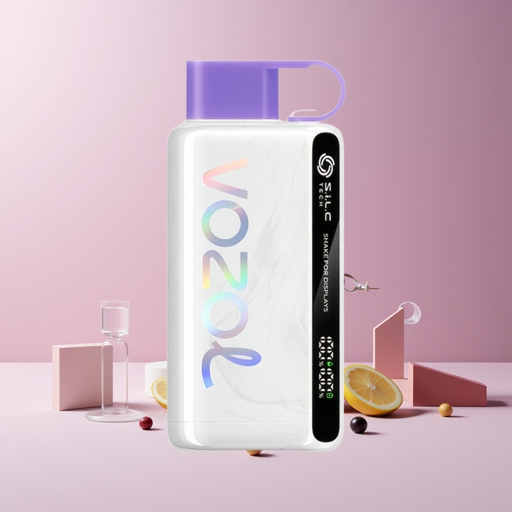 VOZOL STAR 9000/12000 Vape Jetable France Grossiste - Glace Raisin avec Affichage par Secousse, TECH S.i.L.C et Batterie 650mAh