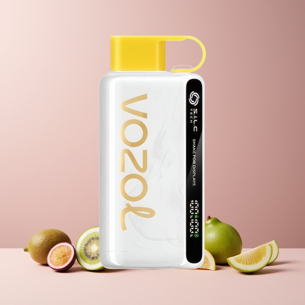 VOZOL STAR 9000/12000 Vape Jetable France Grossiste - Kiwi Fruit de la Passion Goyave avec Affichage par Secousse, TECH S.i.L.C et Batterie 650mAh