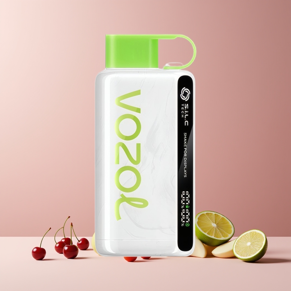 VOZOL STAR 9000/12000 Vape Jetable France Grossiste avec Affichage par Secousse, Technologie S.i.L.C, Charge Rapide 30% et Cerise Citron Vert