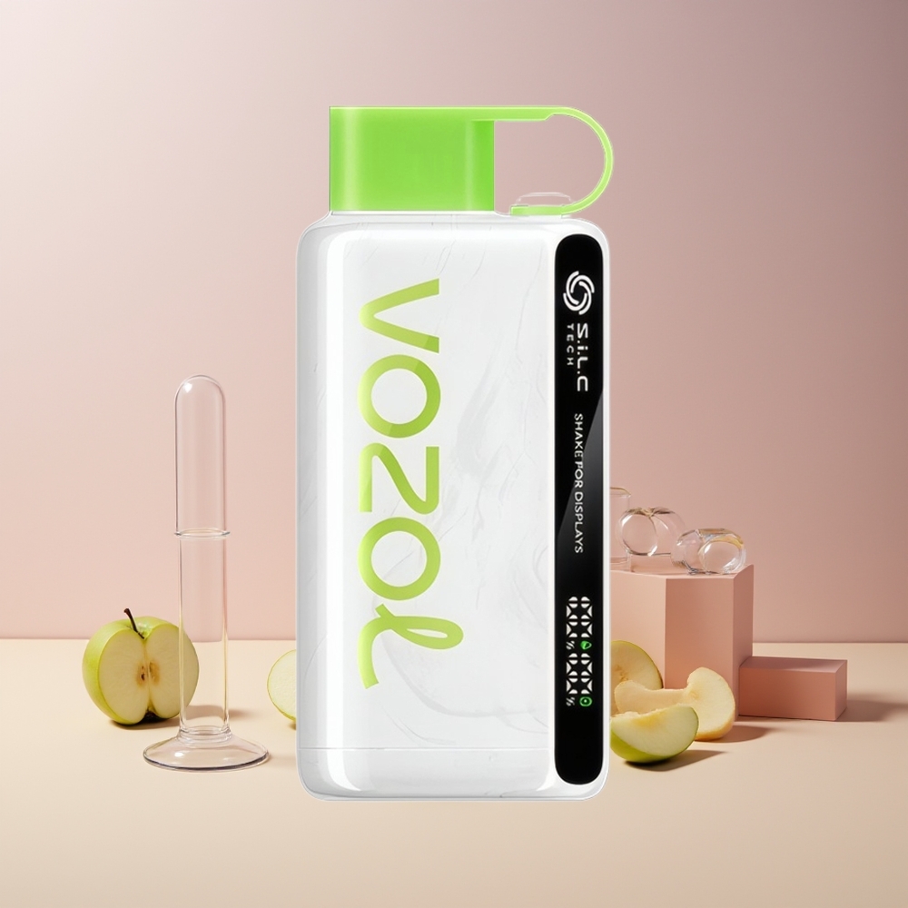 VOZOL STAR 9000/12000 Vape Jetable France Grossiste avec S.i.L.C TECH, Charge 30% Plus Rapide et 650mAh - Pomme Verte Glacée