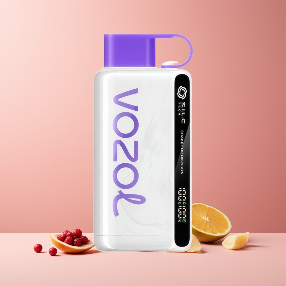 VOZOL STAR 9000/12000 Vape Jetable France Grossiste avec Technologie S.i.L.C, Charge 30% Plus Rapide et 650mAh, Canneberge Mangue Pamplemousse