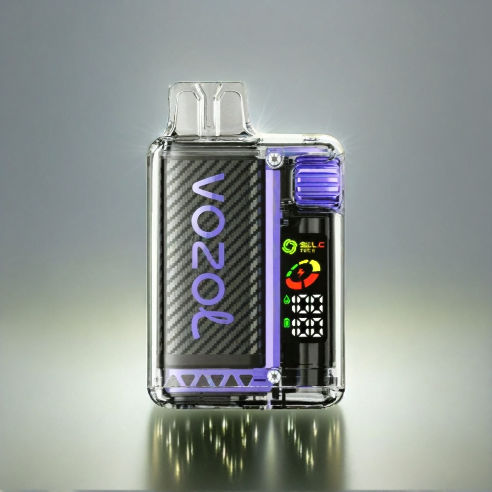 Vozol Vista 20000 Puffs France Grosiste - Batterie rechargeable 650mAh, Résistance 2%, 20 000 bouffées, Écran Oled, Type MTL, glace de glace de raisin