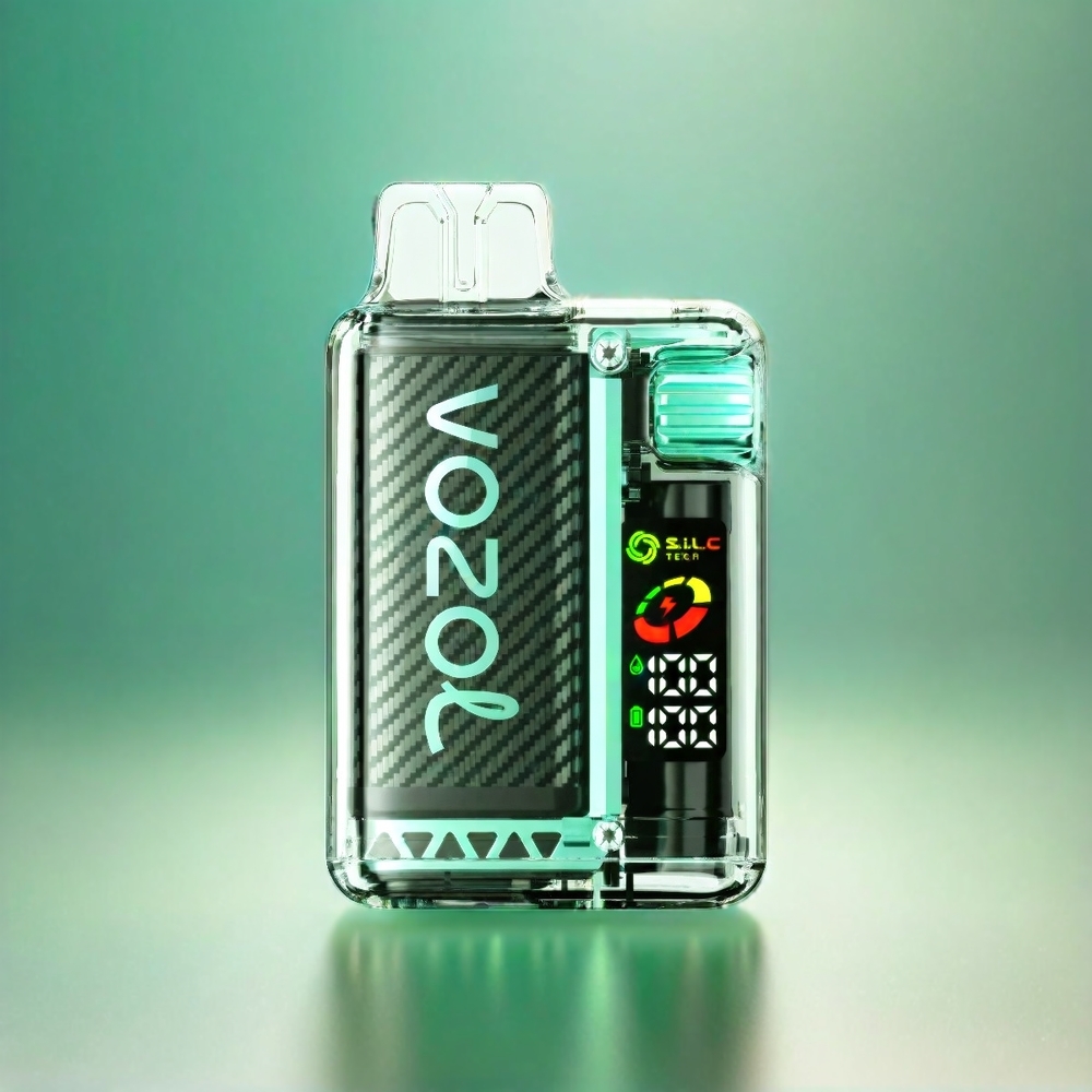 Vozol Vista 20000 Puffs France Grosiste - Kit REULITIONNABLE RÉUTILISABLE AVEC ÉCRAN OLED ET Double Mesh S.I.L.C Tech, 650mAh, 2% Nicotine, 6 Niveaux de Puisse, Miami Menthe