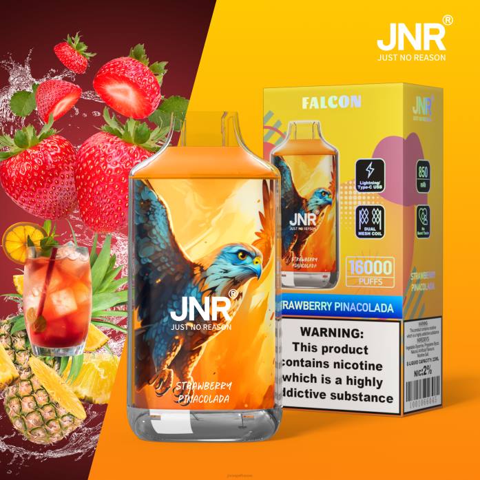 JNR Vapes Website - pinacolada aux fraises sans fruits faucon junior 0F2Z228