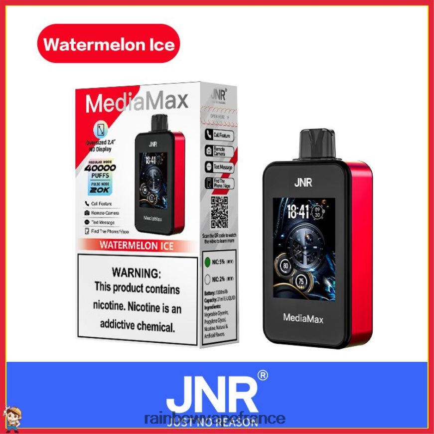 JNR Vape Shop - JNR MediaMax 40 000 bouffées glace à la pastèque V6L20418