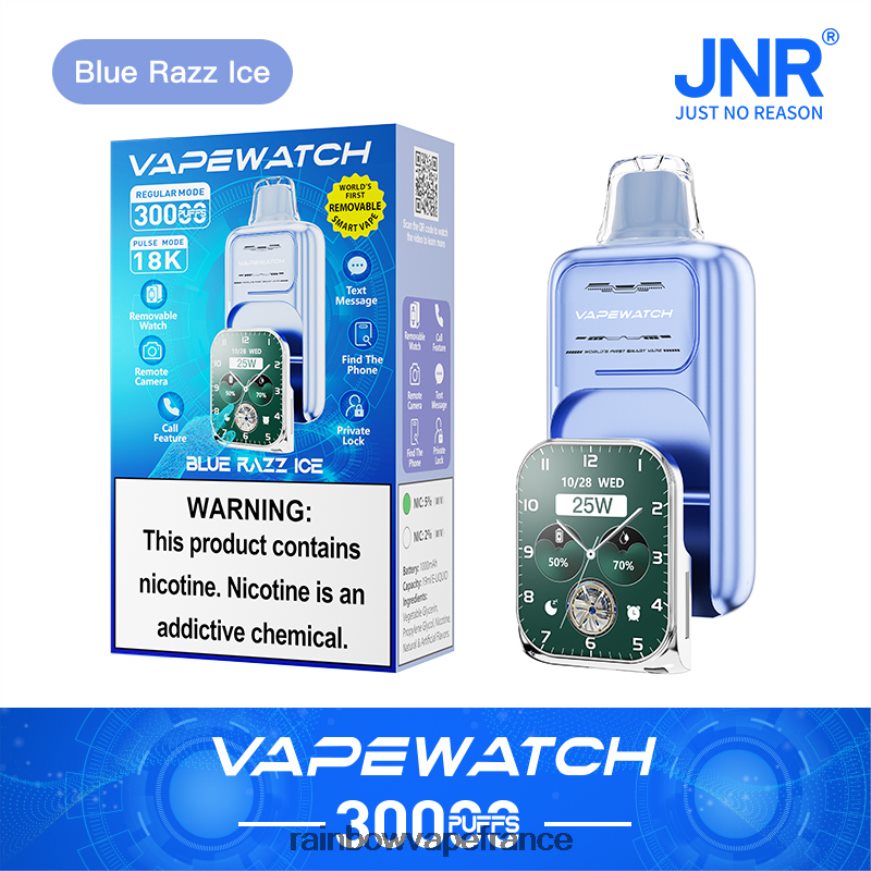 JNR Vape Nicotine Content - JNR montre vape glace bleue V6L20411