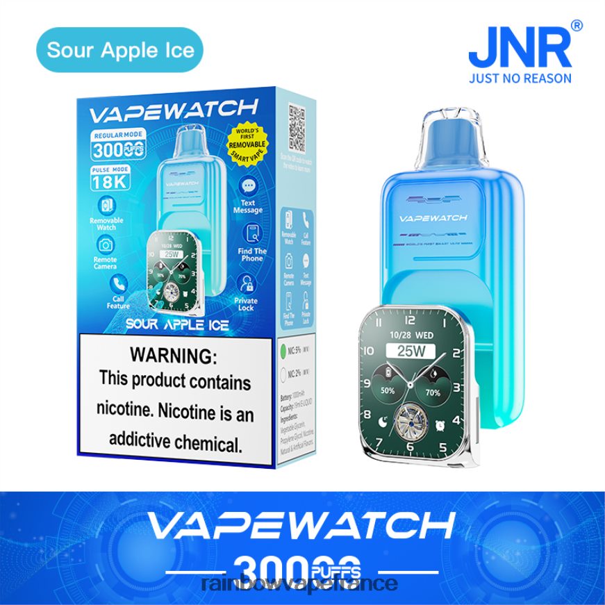 JNR Vape Nicotine - JNR montre vape glace à la pomme aigre V6L2045
